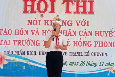 Trường THCS Lê Hồng Phong tổ chức hội thi “Nói không với tảo hôn và hôn nhân cận huyết thống”