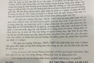 Văn bản phòng chống pháo nổ trước và sau tết